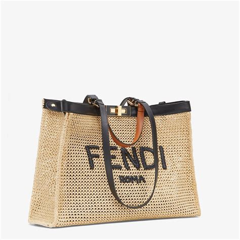 fendi raffia peekaboo bag.